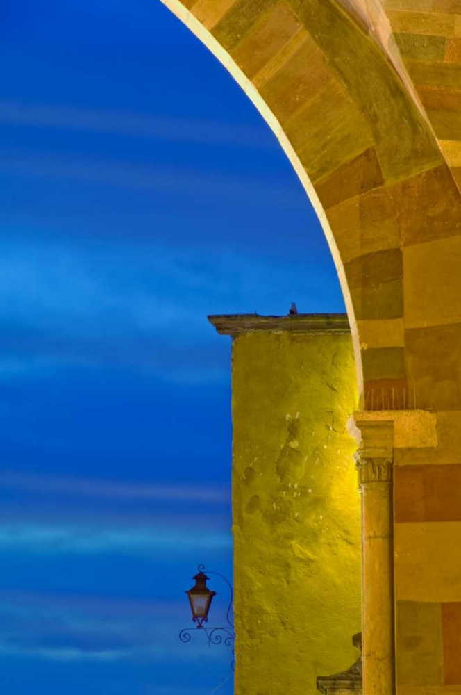 Mexico Part of Parroquia cathedral at sunset